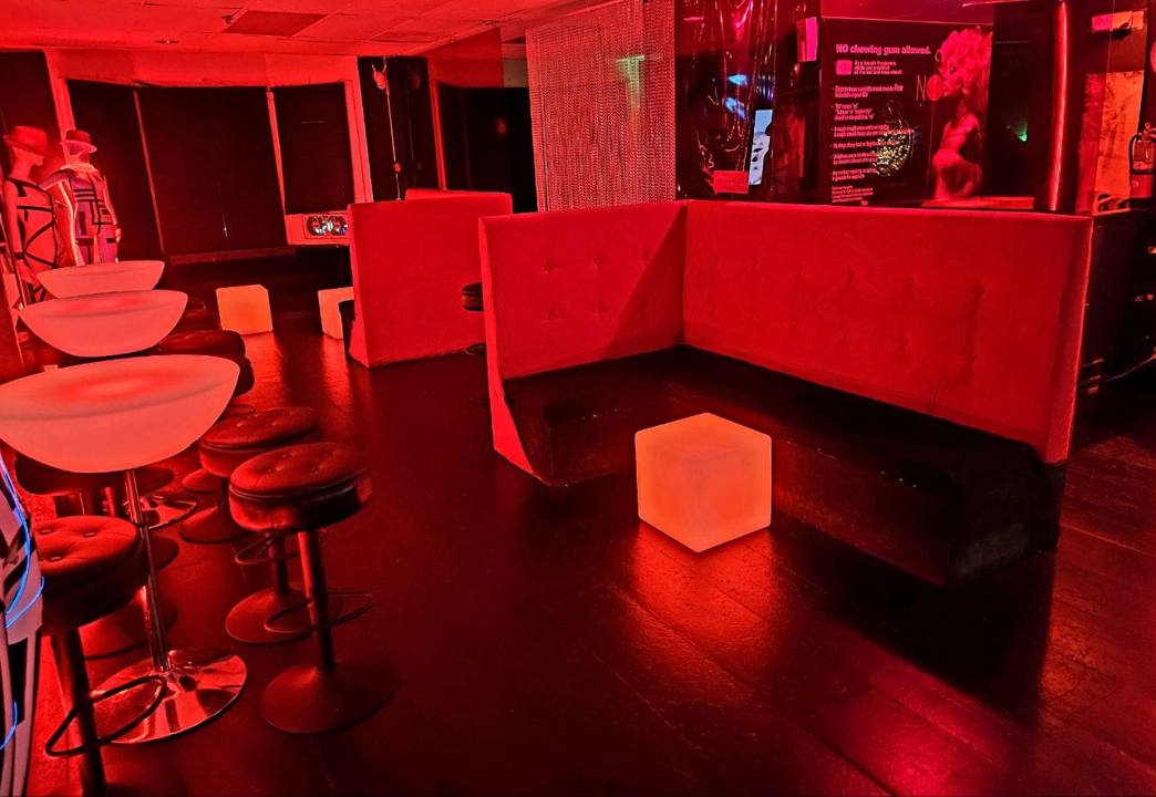 Red lounge interior