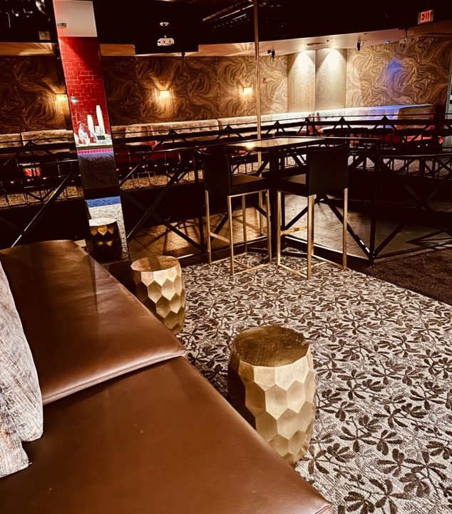 Club interior and lounge area