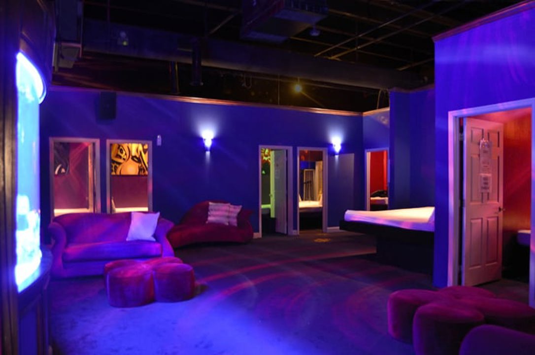 Private lounge with seating and playrooms