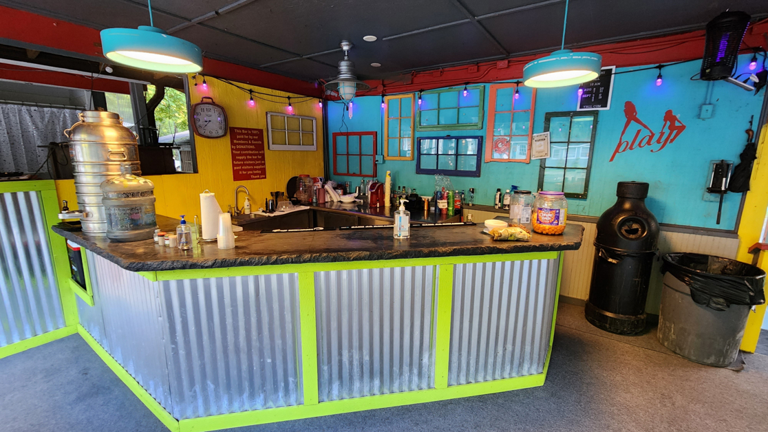 Colorful bar interio