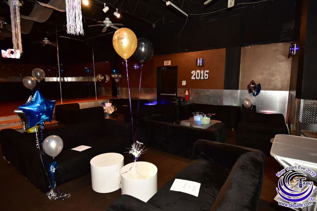 Lounge seating and party setup