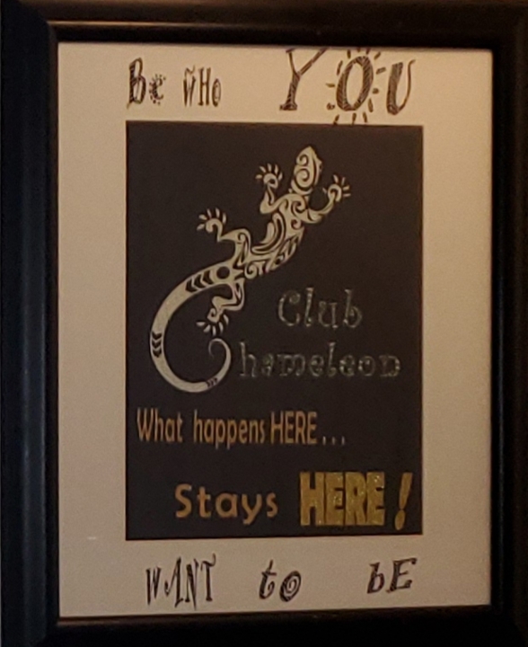 Wall sign at the swinger club