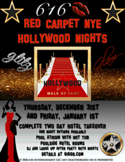 616 Red Carpet NYE hotel takeover event in West Michigan