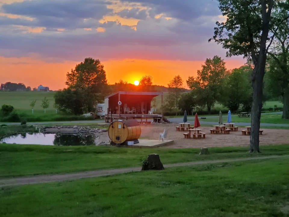 Outdoor stage and social area