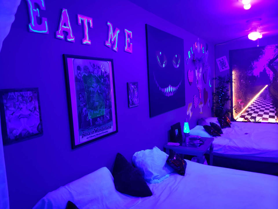 Rabbit Hole themed playroom interior