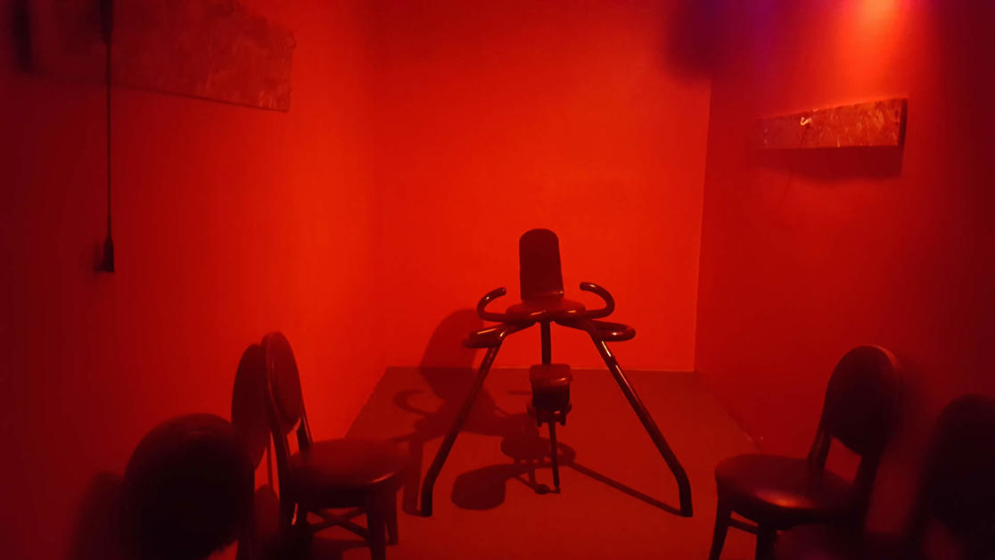 Red-lit Chair Room playroom