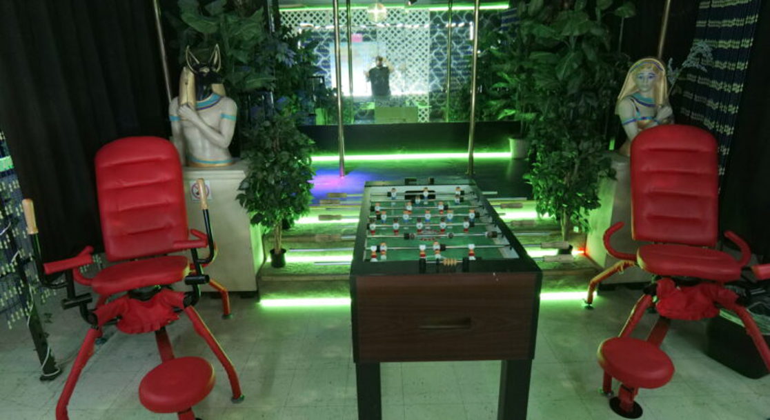 Game room with foosball table