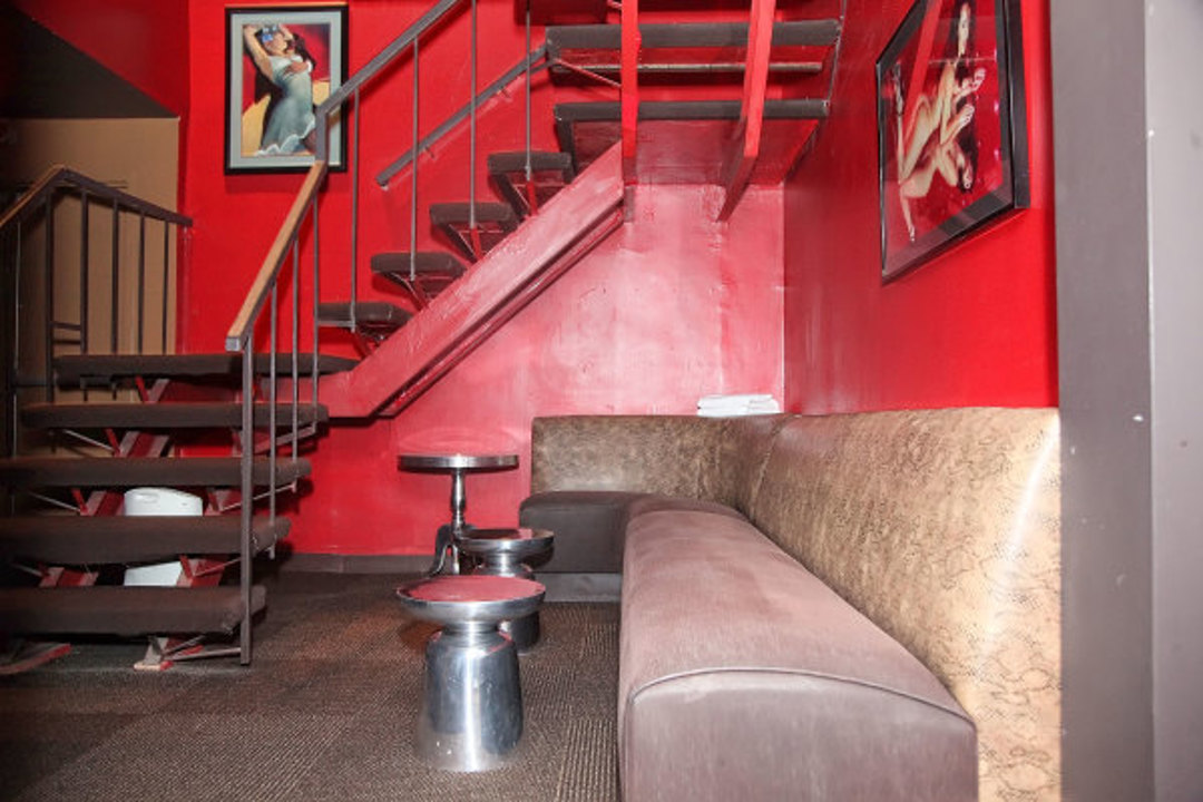 Staircase and lounge area