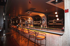 Saints & Sinners Philadelphia bar counter and stools in Philadelphia, Pennsylvania