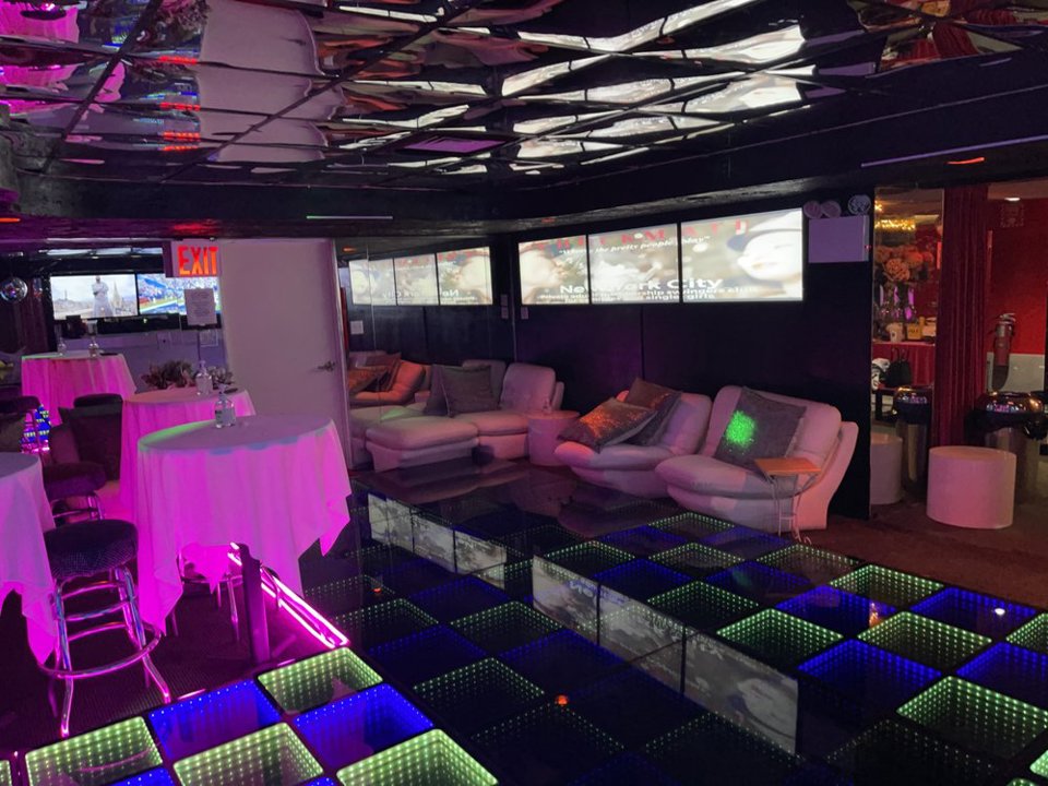 Lounge and illuminated dance floor