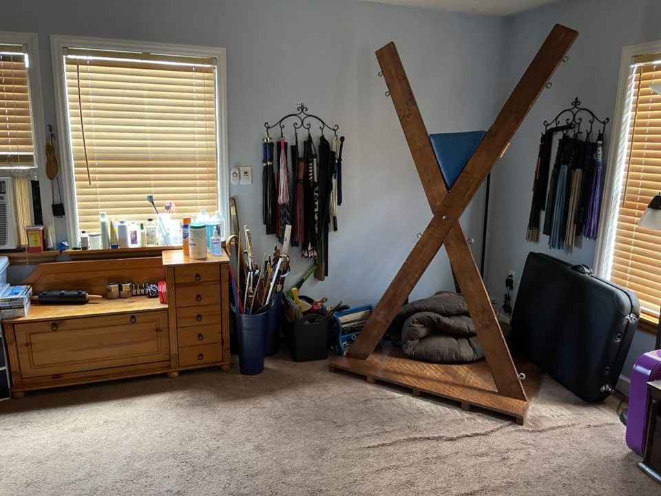 St. Andrew's cross and BDSM equipment