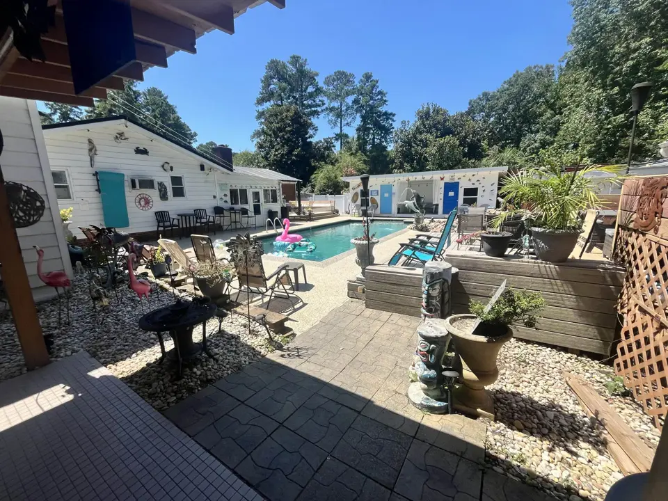 Backyard and swimming pool