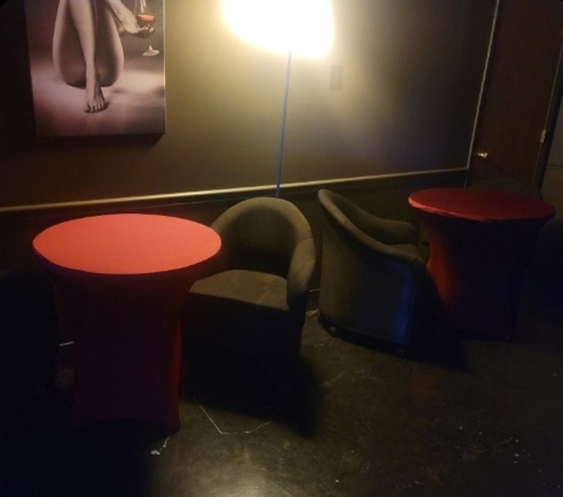 Lounge table with ambient lighting
