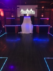 Club SinDay DJ area and dance floor in Middletown, Ohio